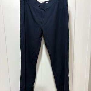 Beta Brand Straight-Leg Classic Dress Pant Yoga Navy Blue Pants Size XL S Petite